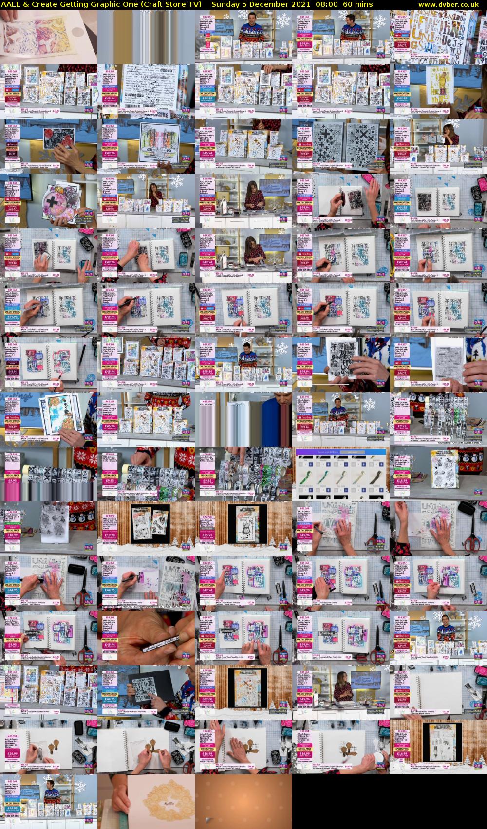 AALL & Create Getting Graphic One (Craft Store TV) Sunday 5 December 2021 08:00 - 09:00