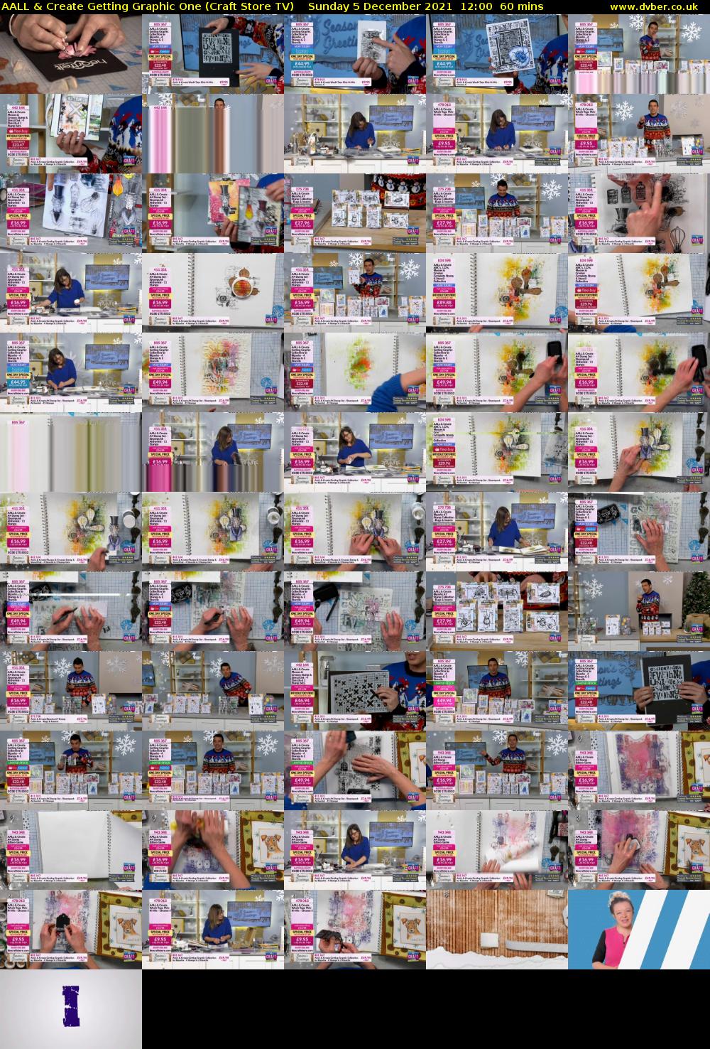 AALL & Create Getting Graphic One (Craft Store TV) Sunday 5 December 2021 12:00 - 13:00