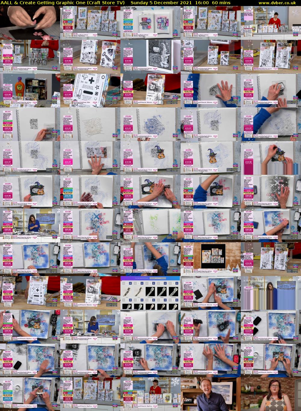 AALL & Create Getting Graphic One (Craft Store TV) Sunday 5 December 2021 16:00 - 17:00