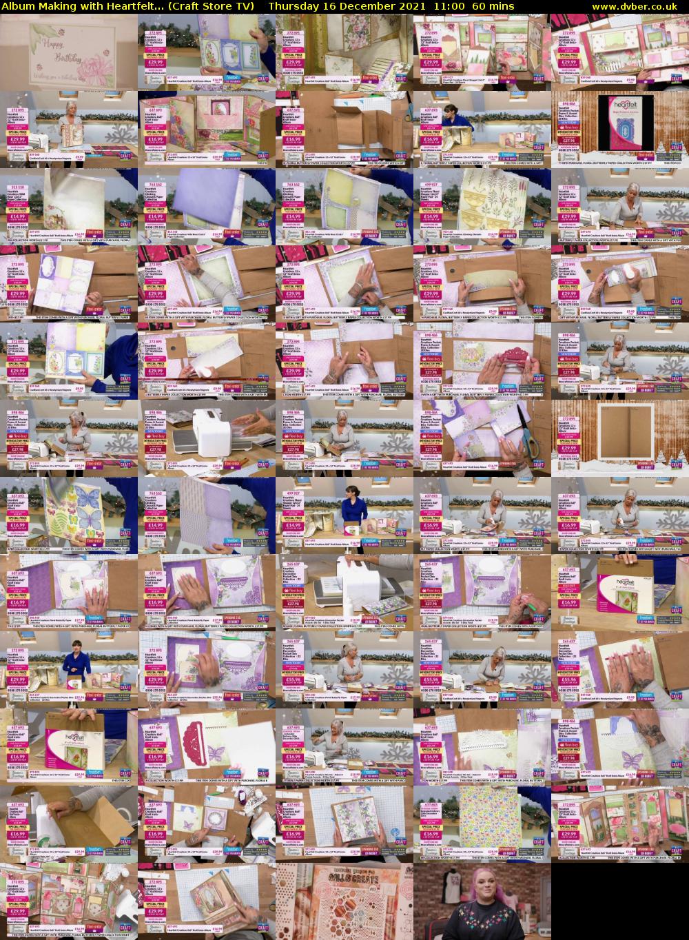 Album Making with Heartfelt... (Craft Store TV) Thursday 16 December 2021 11:00 - 12:00