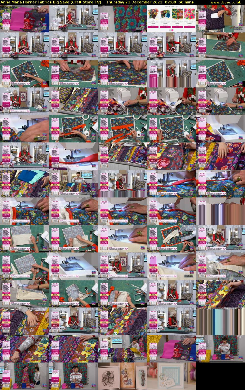 Anna Maria Horner Fabrics Big Save (Craft Store TV) Thursday 23 December 2021 07:00 - 08:00