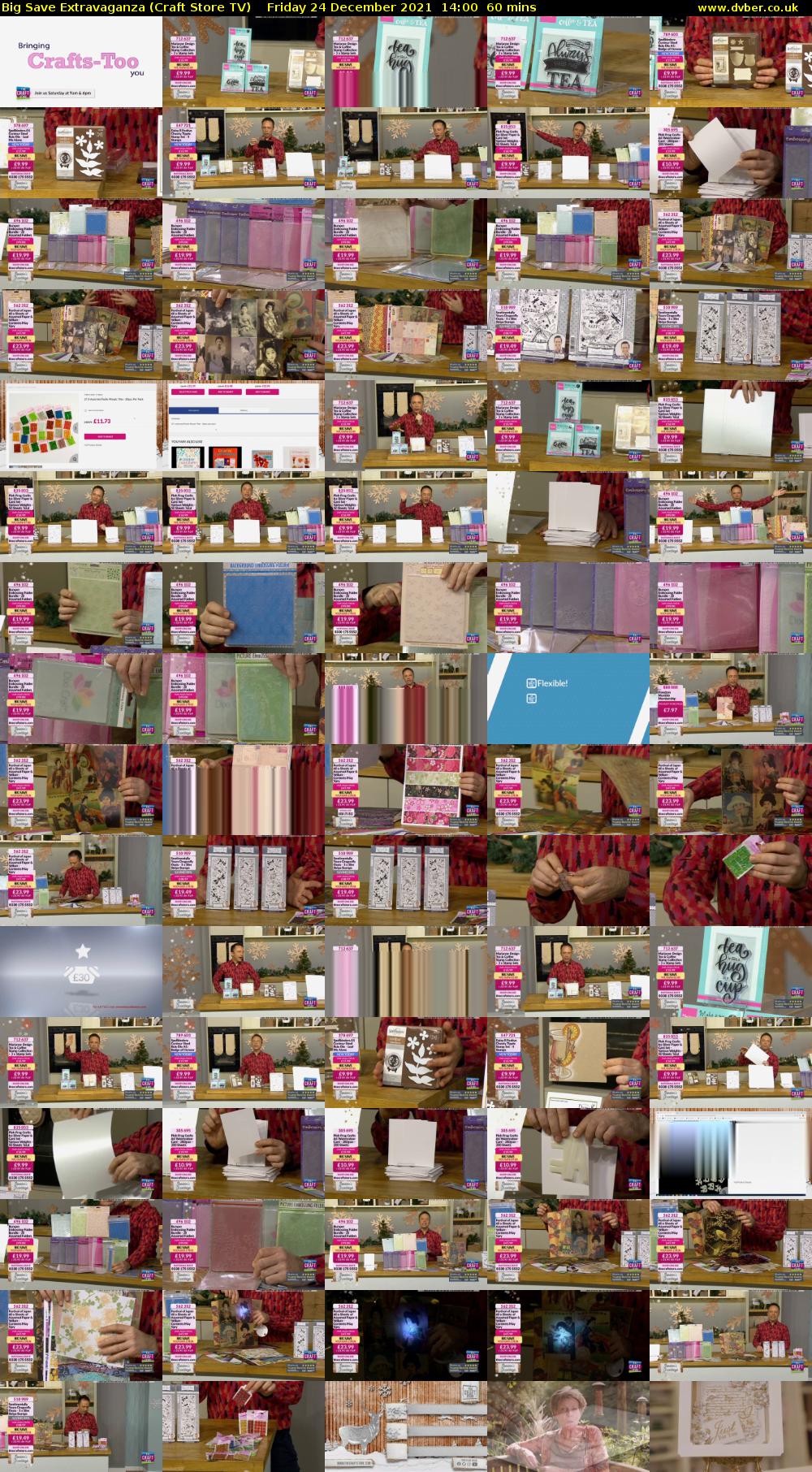 Big Save Extravaganza (Craft Store TV) Friday 24 December 2021 14:00 - 15:00