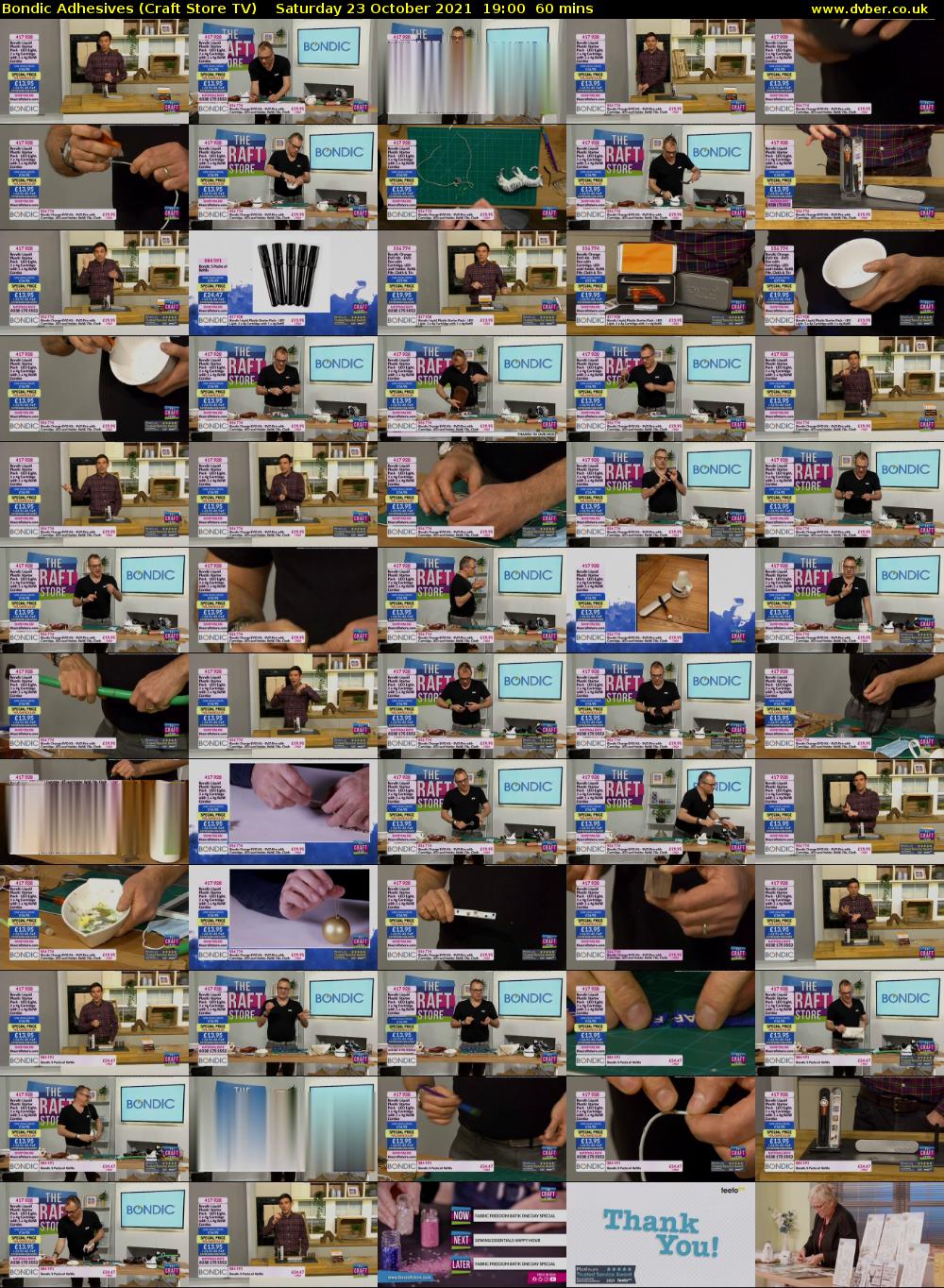 Bondic Adhesives (Craft Store TV) Saturday 23 October 2021 19:00 - 20:00