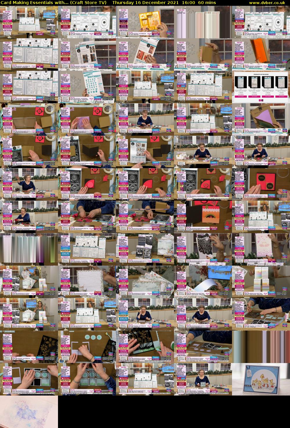 Card Making Essentials with... (Craft Store TV) Thursday 16 December 2021 16:00 - 17:00