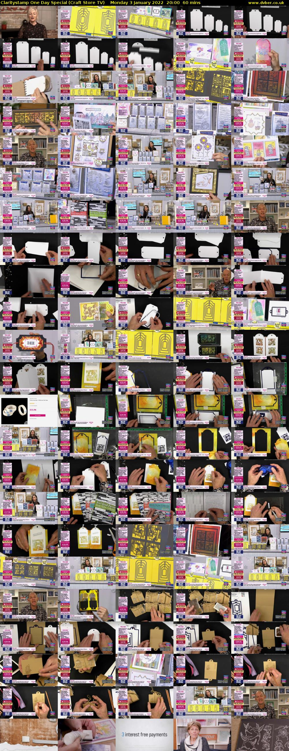 Claritystamp One Day Special (Craft Store TV) Monday 3 January 2022 20:00 - 21:00