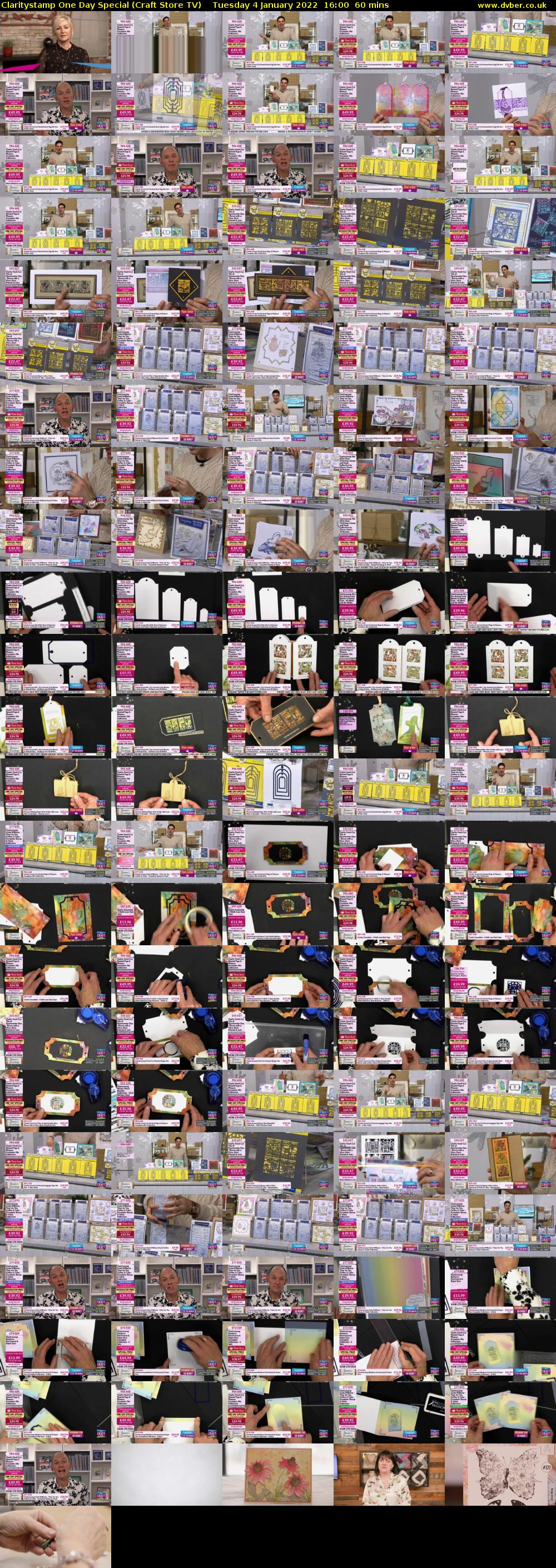 Claritystamp One Day Special (Craft Store TV) Tuesday 4 January 2022 16:00 - 17:00