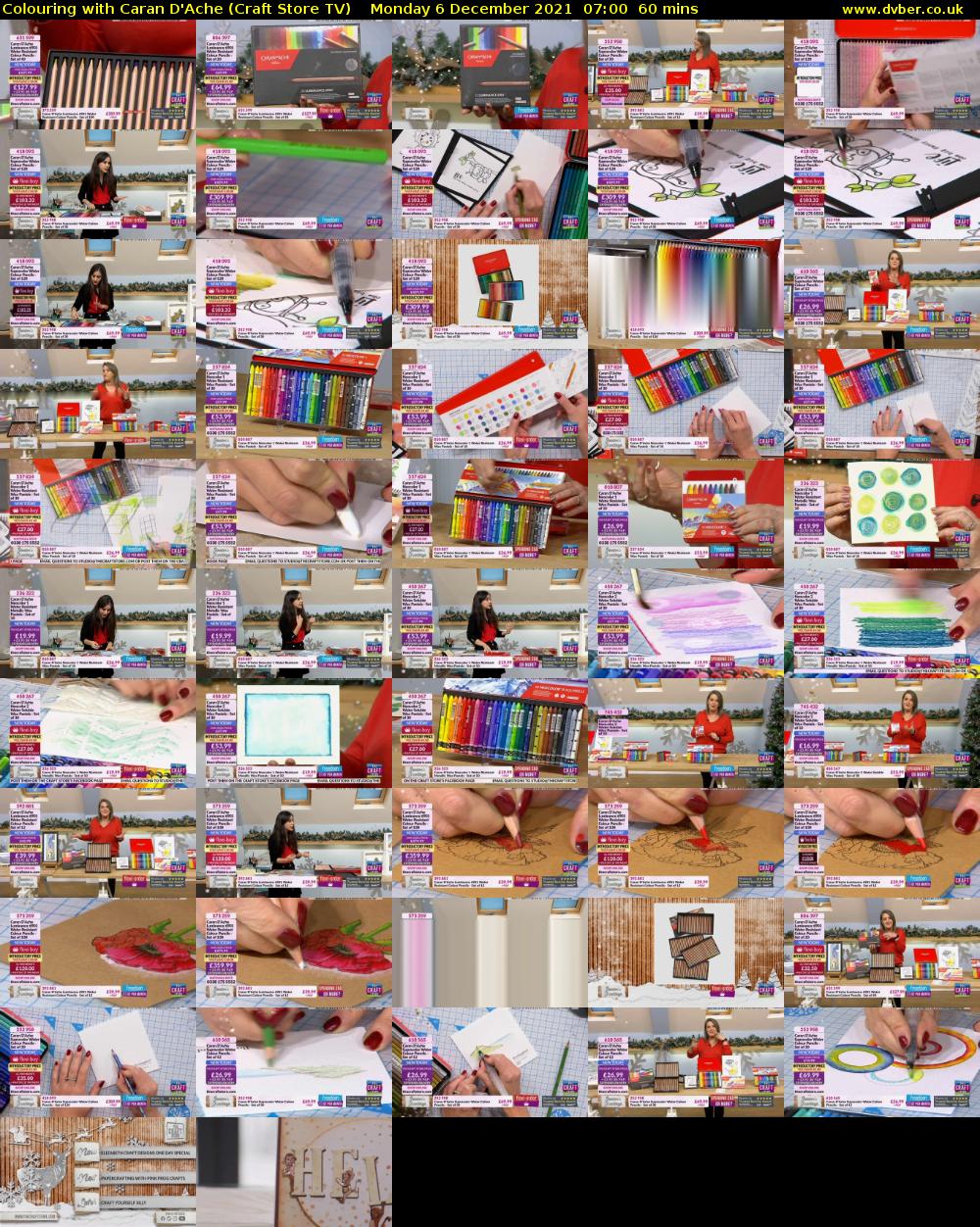 Colouring with Caran D'Ache (Craft Store TV) Monday 6 December 2021 07:00 - 08:00