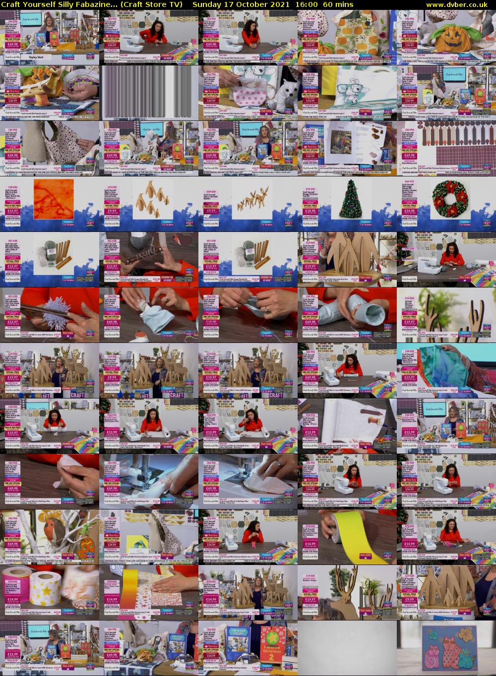 Craft Yourself Silly Fabazine... (Craft Store TV) Sunday 17 October 2021 16:00 - 17:00