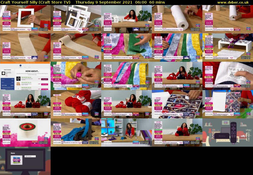 Craft Yourself Silly (Craft Store TV) Thursday 9 September 2021 07:00 - 08:00
