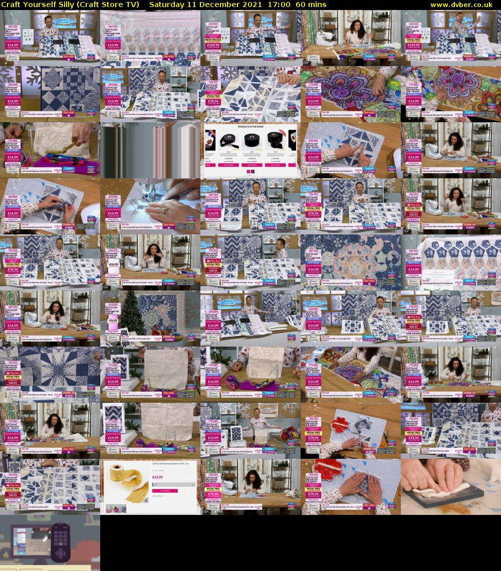 Craft Yourself Silly (Craft Store TV) Saturday 11 December 2021 17:00 - 18:00