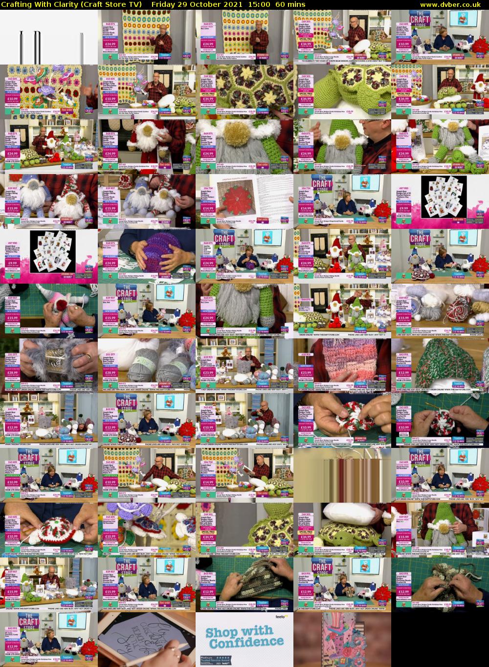 Crafting With Clarity (Craft Store TV) Friday 29 October 2021 15:00 - 16:00