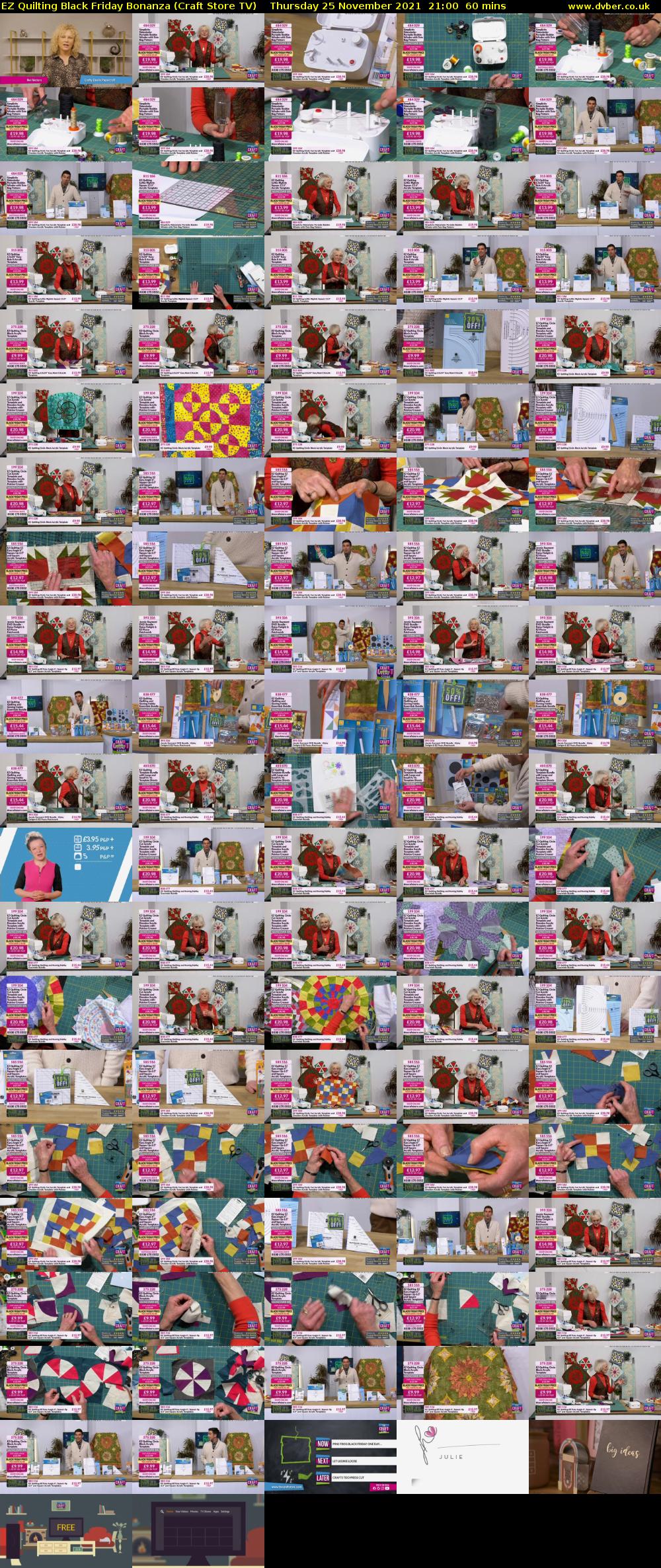 EZ Quilting Black Friday Bonanza (Craft Store TV) Thursday 25 November 2021 21:00 - 22:00