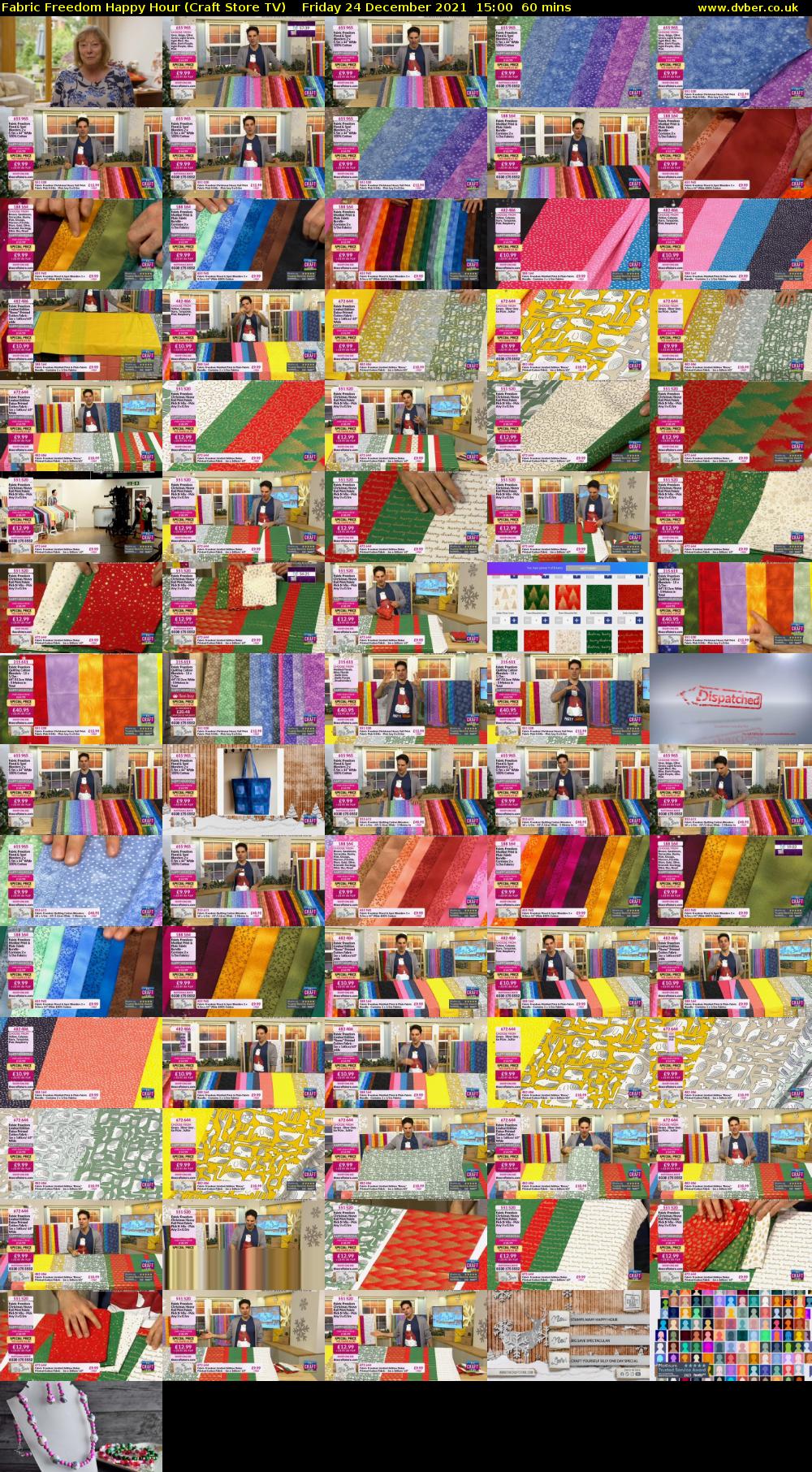 Fabric Freedom Happy Hour (Craft Store TV) Friday 24 December 2021 15:00 - 16:00
