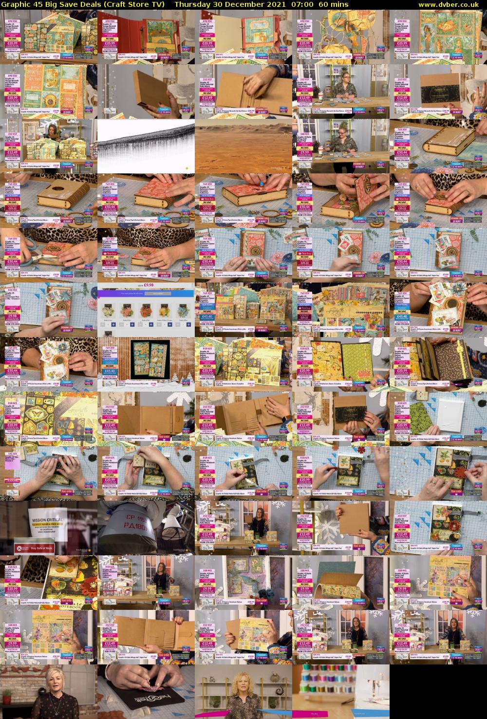 Graphic 45 Big Save Deals (Craft Store TV) Thursday 30 December 2021 07:00 - 08:00