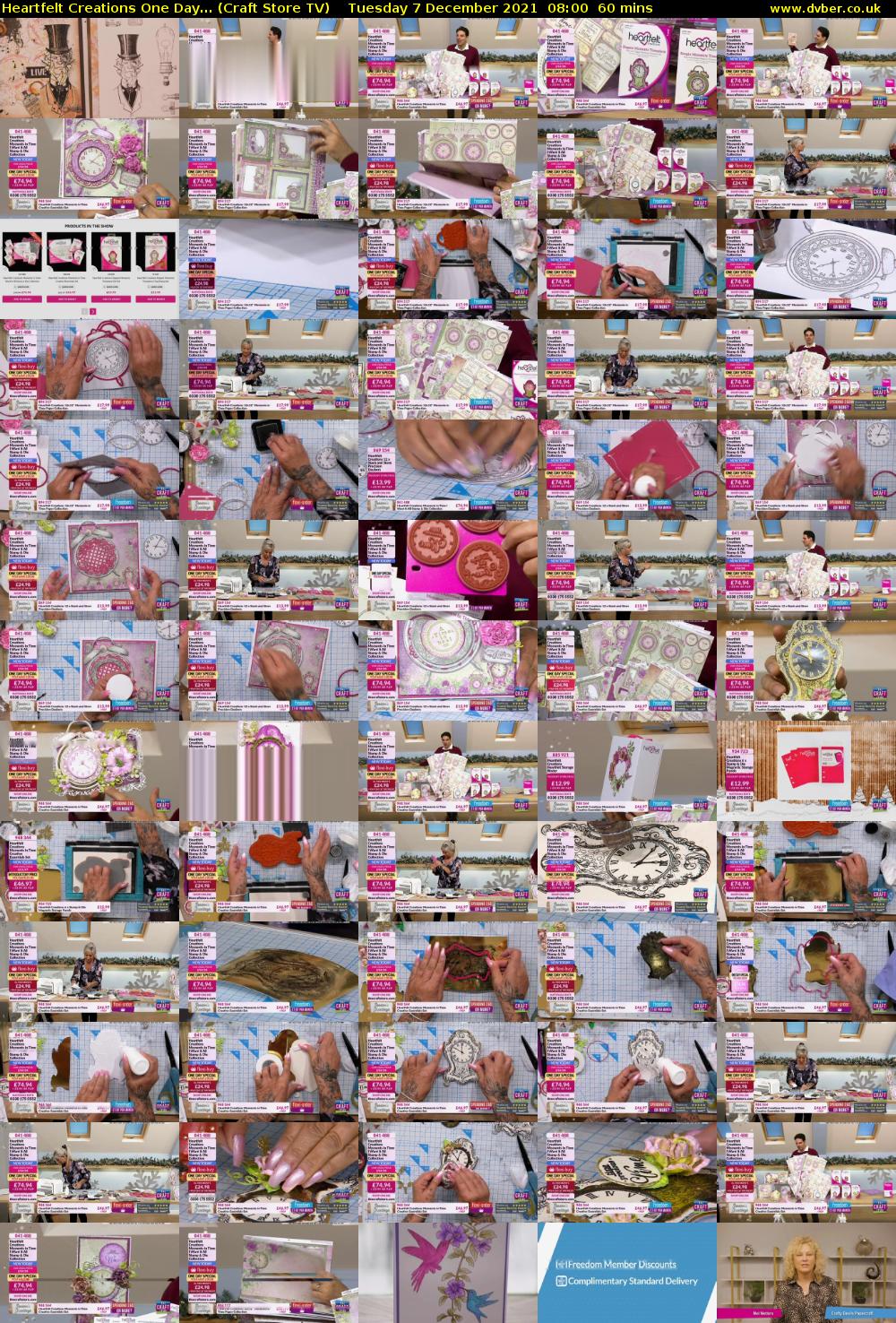 Heartfelt Creations One Day... (Craft Store TV) Tuesday 7 December 2021 08:00 - 09:00