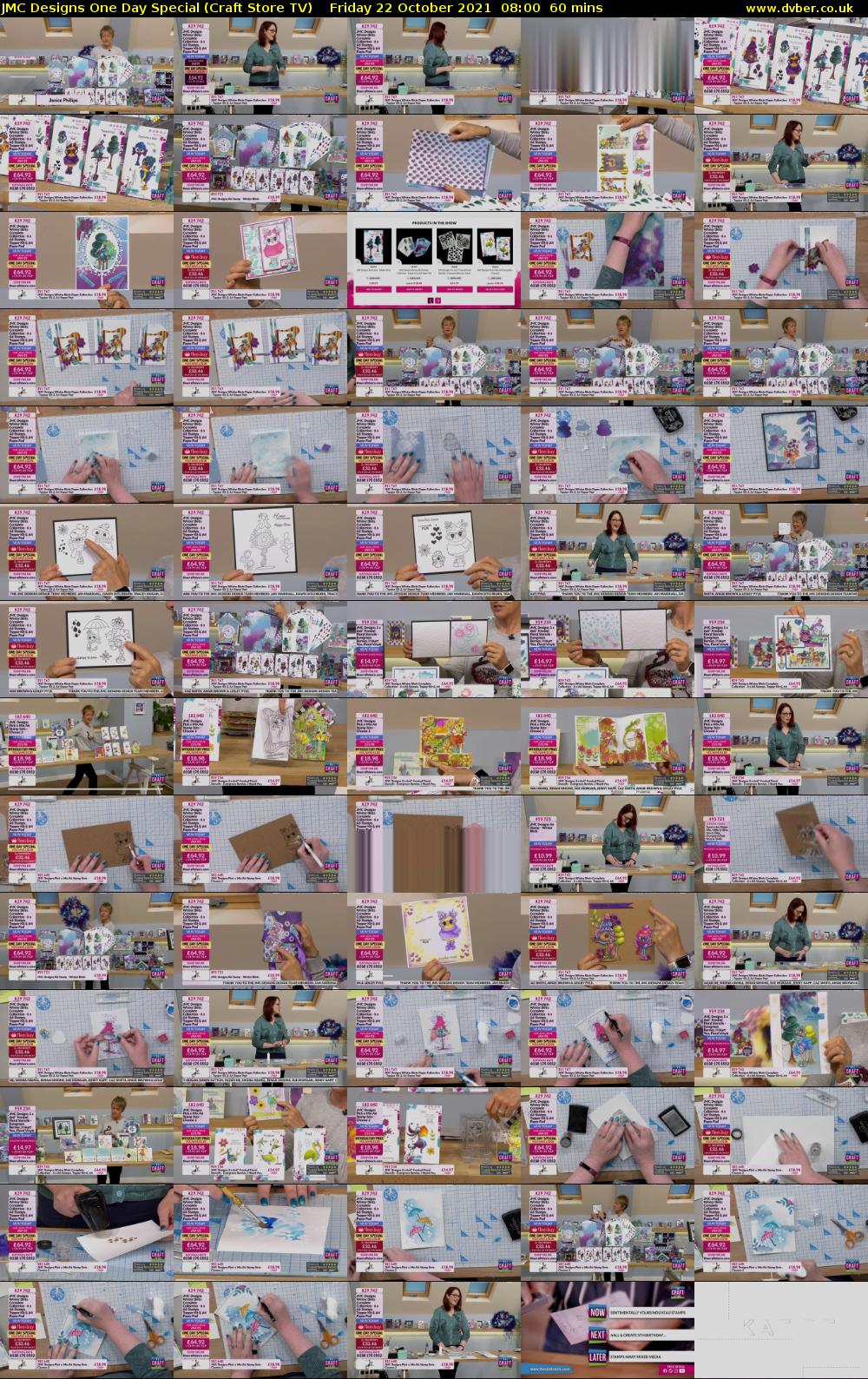 JMC Designs One Day Special (Craft Store TV) Friday 22 October 2021 08:00 - 09:00