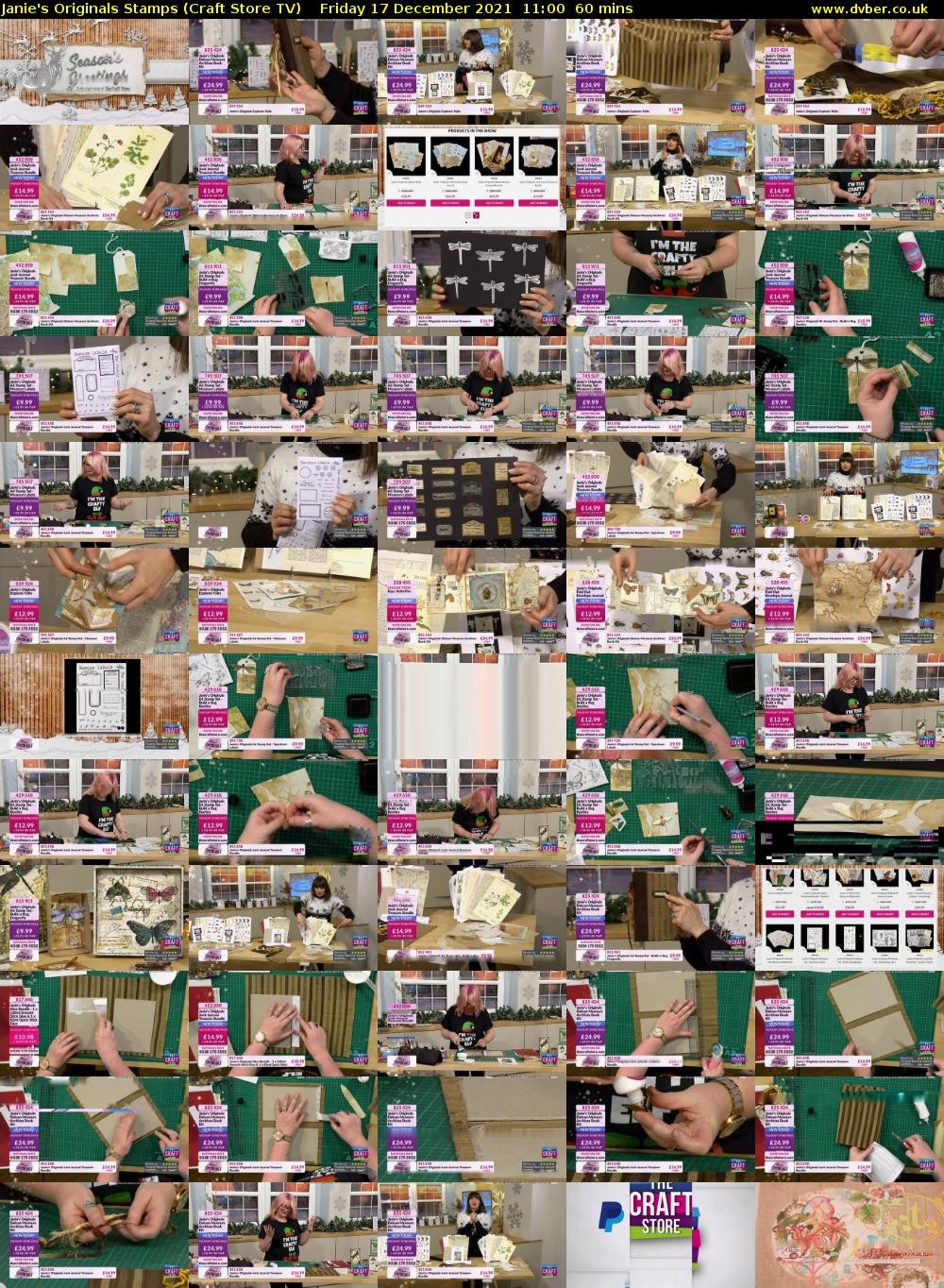 Janie's Originals Stamps (Craft Store TV) Friday 17 December 2021 11:00 - 12:00