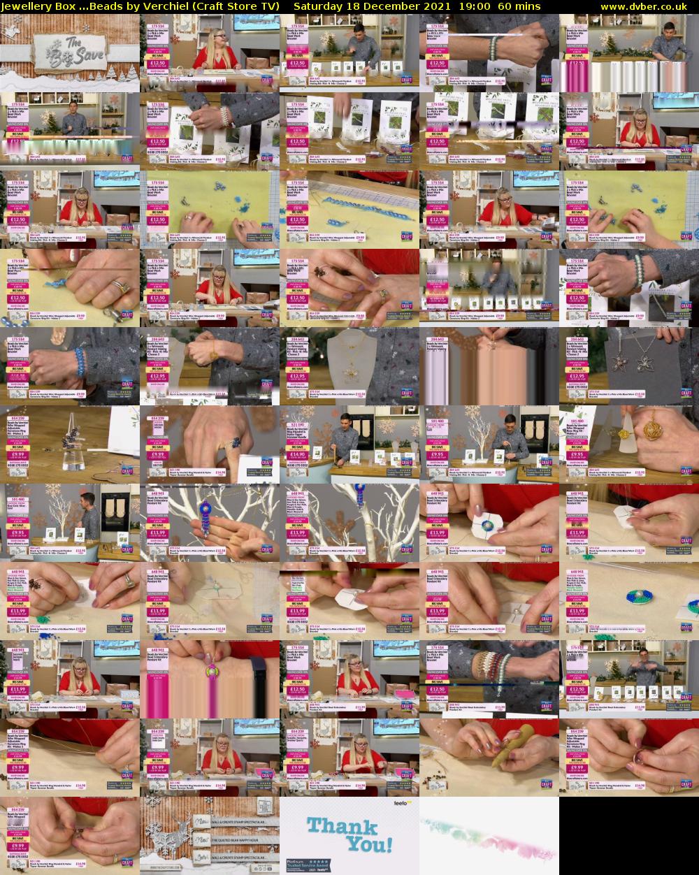 Jewellery Box ...Beads by Verchiel (Craft Store TV) Saturday 18 December 2021 19:00 - 20:00