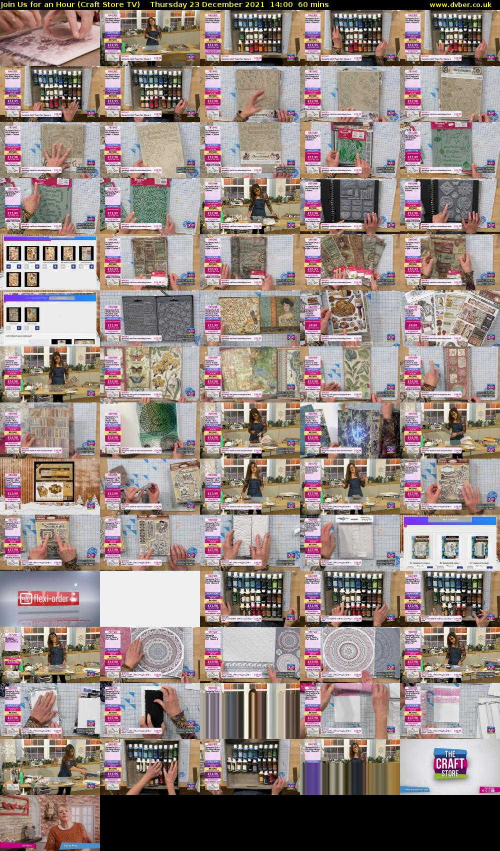 Join Us for an Hour (Craft Store TV) Thursday 23 December 2021 14:00 - 15:00