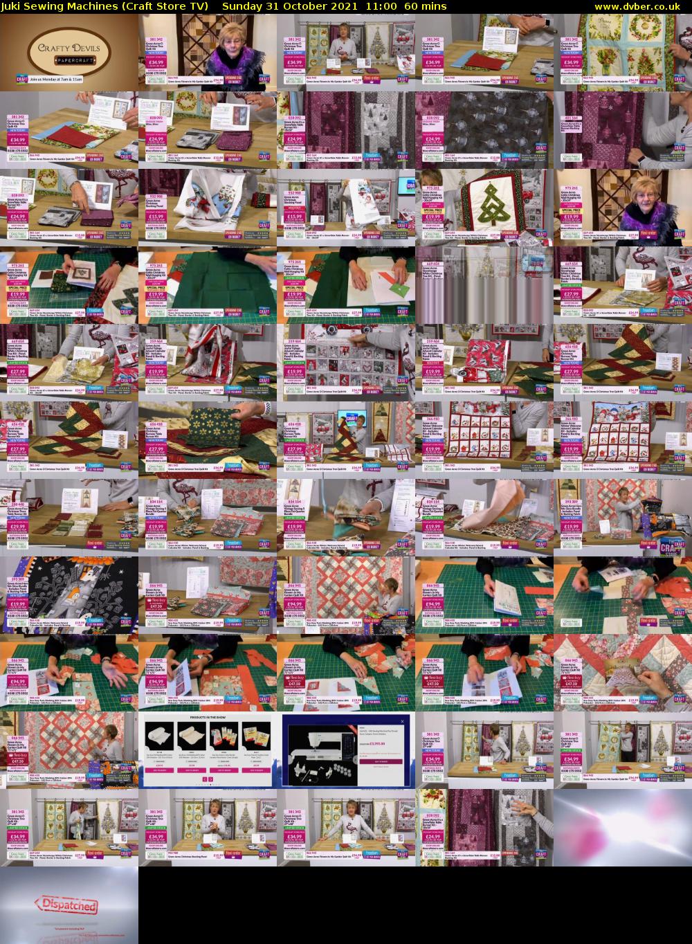Juki Sewing Machines (Craft Store TV) Sunday 31 October 2021 11:00 - 12:00
