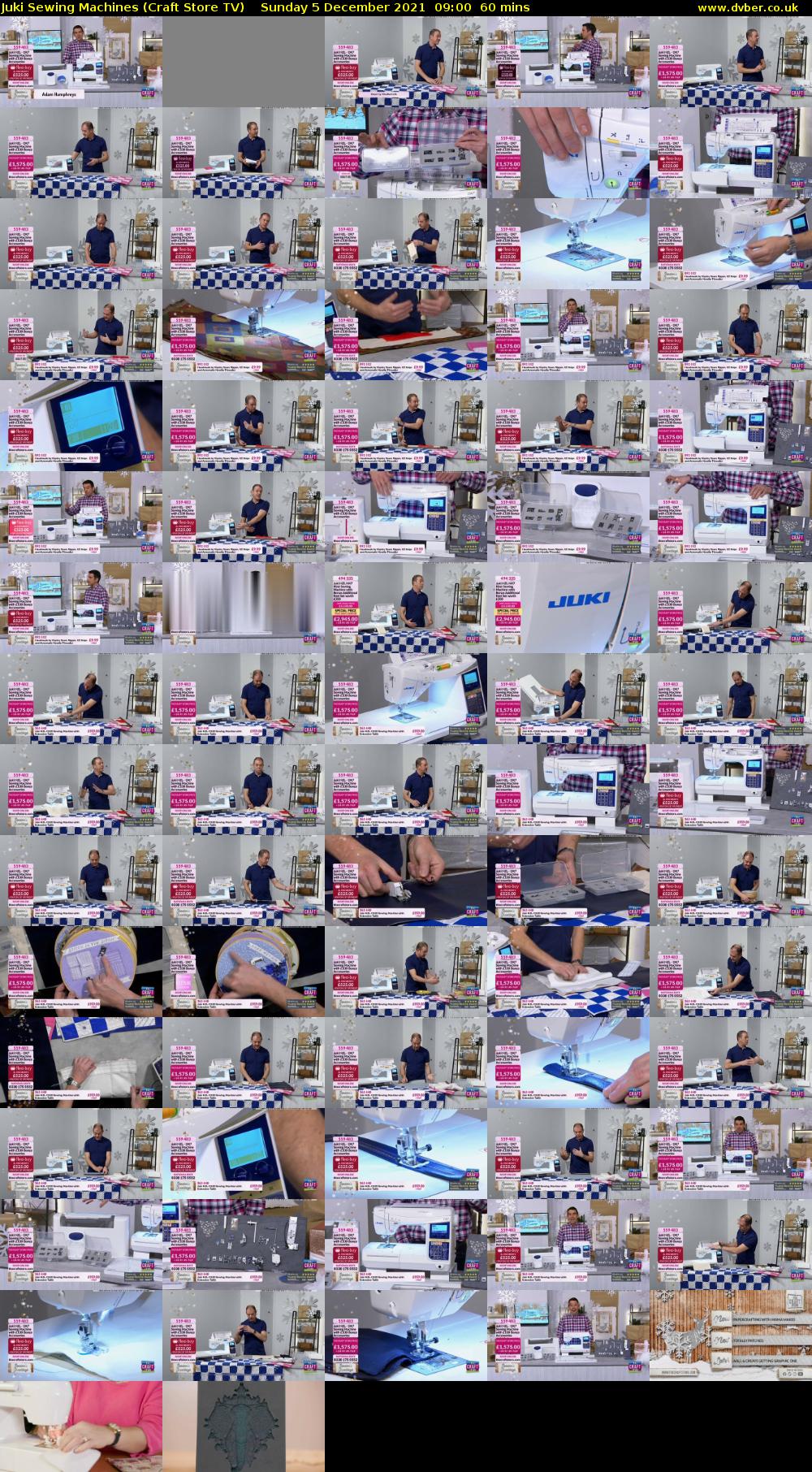 Juki Sewing Machines (Craft Store TV) Sunday 5 December 2021 09:00 - 10:00