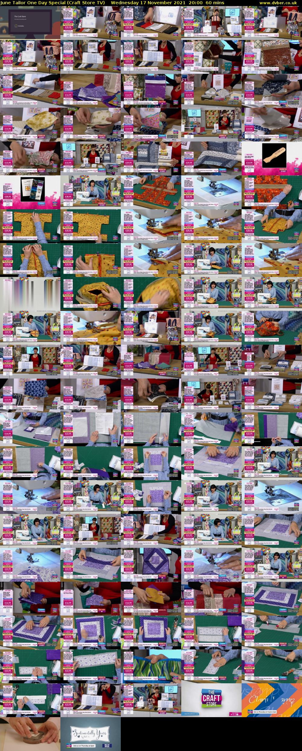 June Tailor One Day Special (Craft Store TV) Wednesday 17 November 2021 20:00 - 21:00