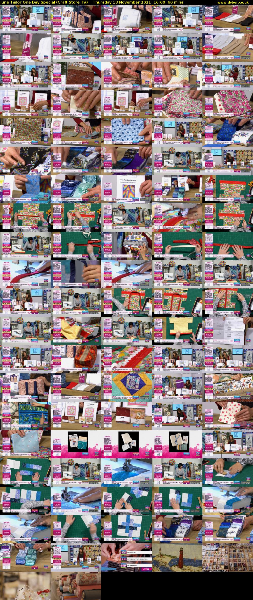 June Tailor One Day Special (Craft Store TV) Thursday 18 November 2021 16:00 - 17:00