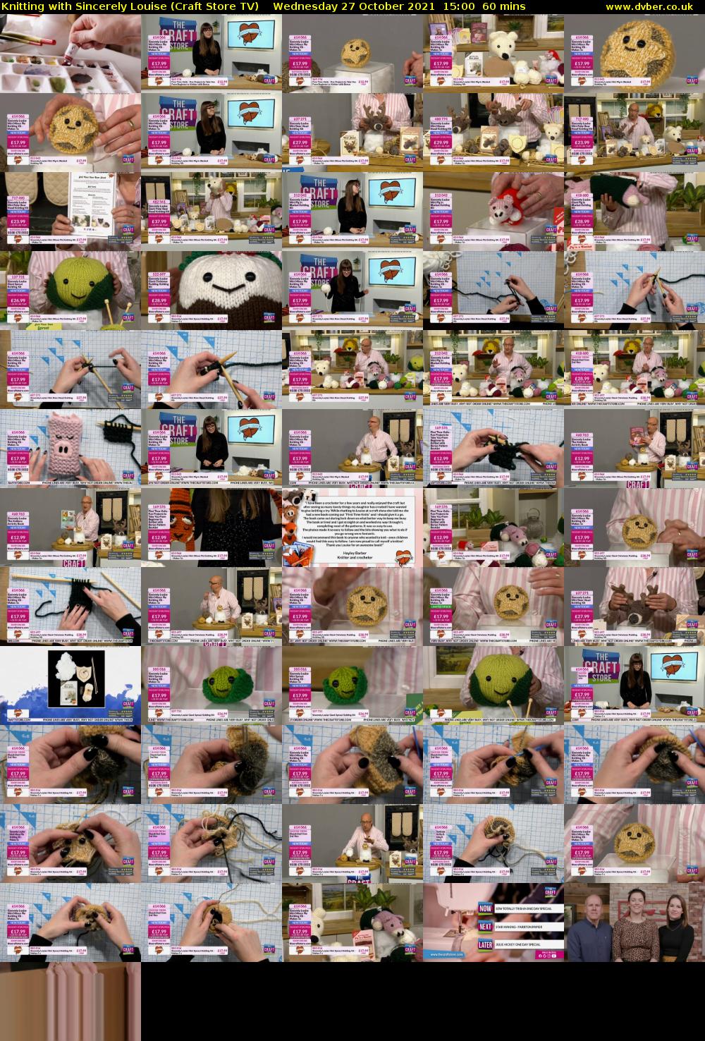 Knitting with Sincerely Louise (Craft Store TV) Wednesday 27 October 2021 15:00 - 16:00