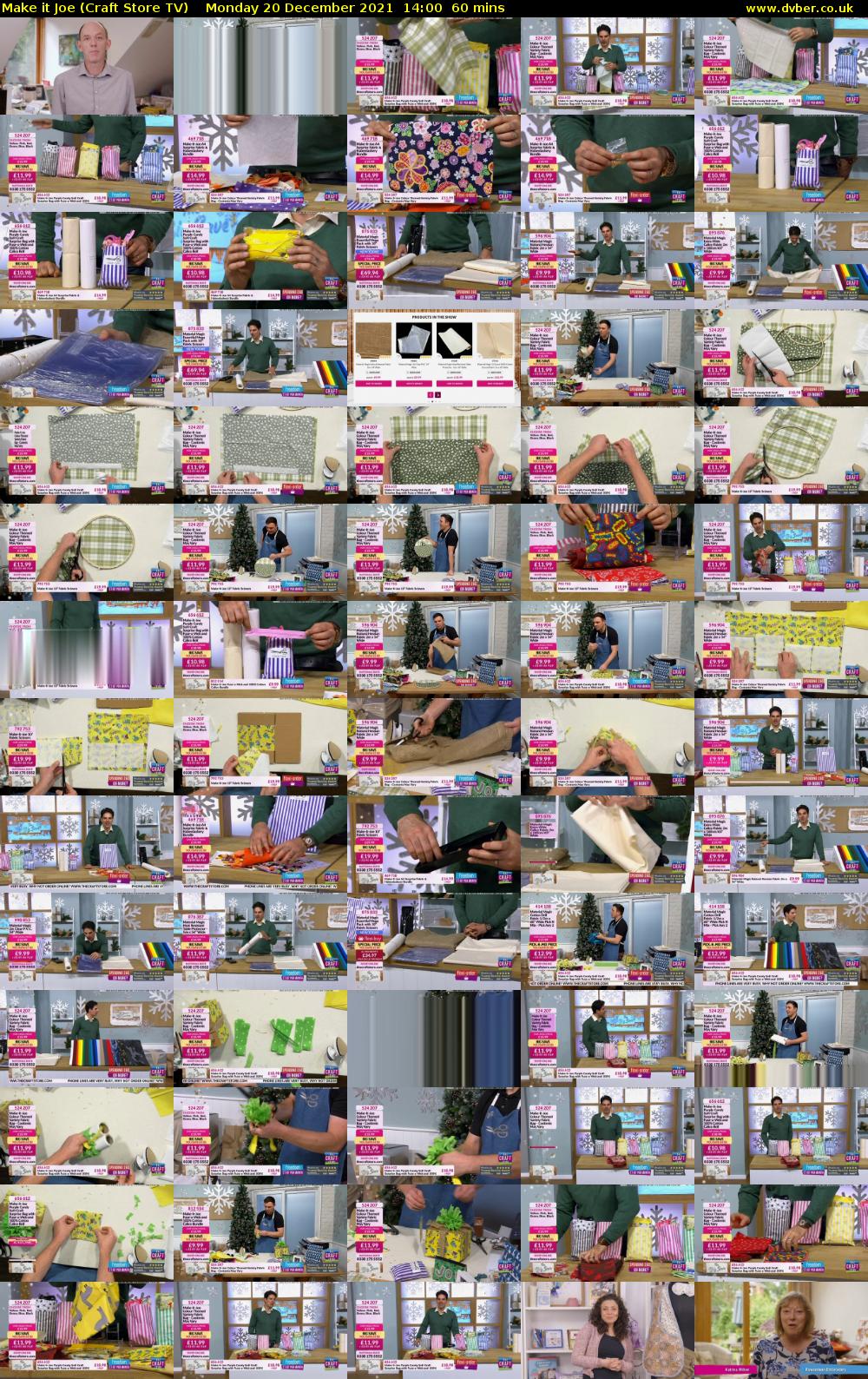 Make it Joe (Craft Store TV) Monday 20 December 2021 14:00 - 15:00