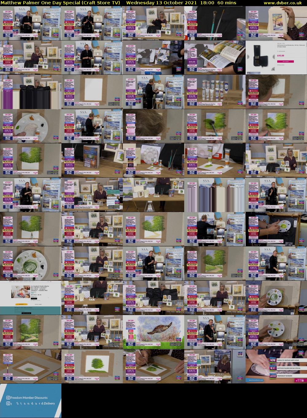 Matthew Palmer One Day Special (Craft Store TV) Wednesday 13 October 2021 18:00 - 19:00