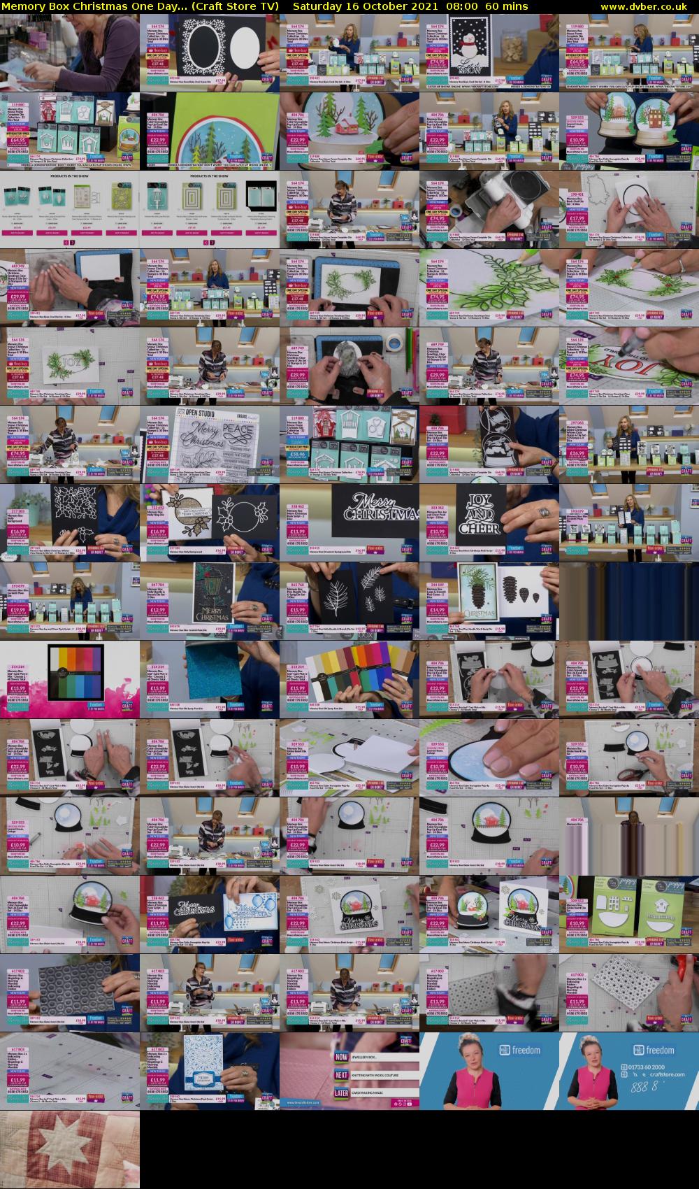Memory Box Christmas One Day... (Craft Store TV) Saturday 16 October 2021 08:00 - 09:00