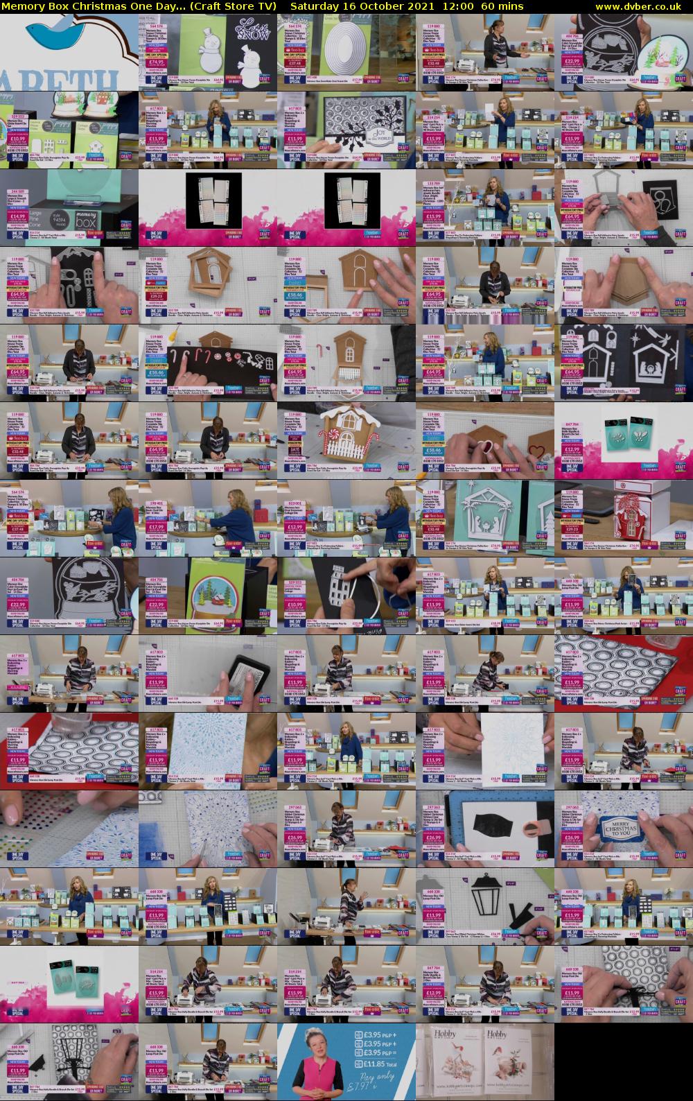 Memory Box Christmas One Day... (Craft Store TV) Saturday 16 October 2021 12:00 - 13:00