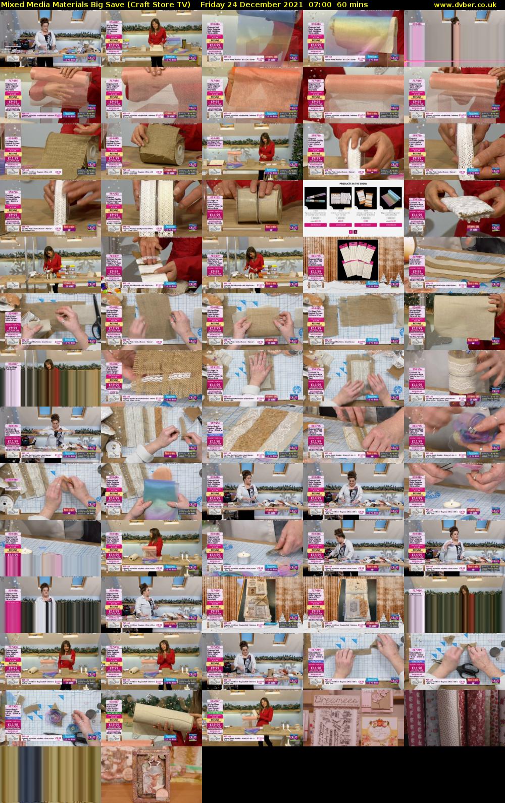 Mixed Media Materials Big Save (Craft Store TV) Friday 24 December 2021 07:00 - 08:00