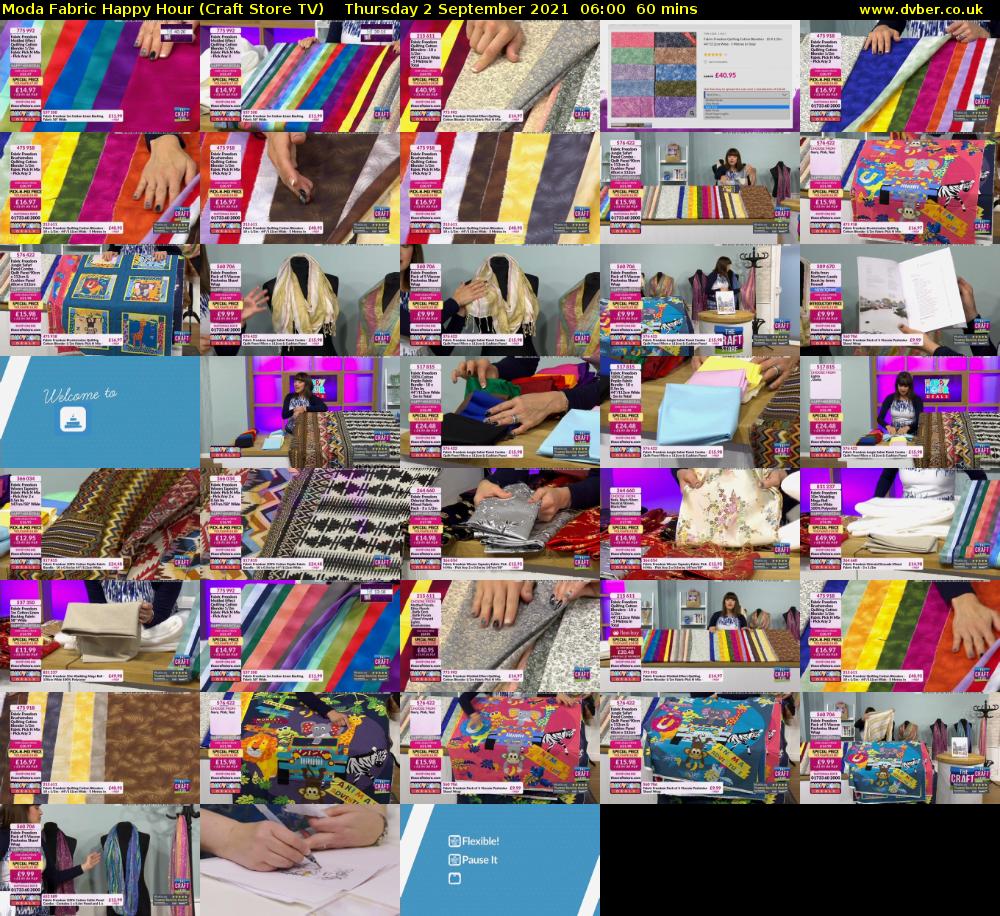 Moda Fabric Happy Hour (Craft Store TV) Thursday 2 September 2021 07:00 - 08:00
