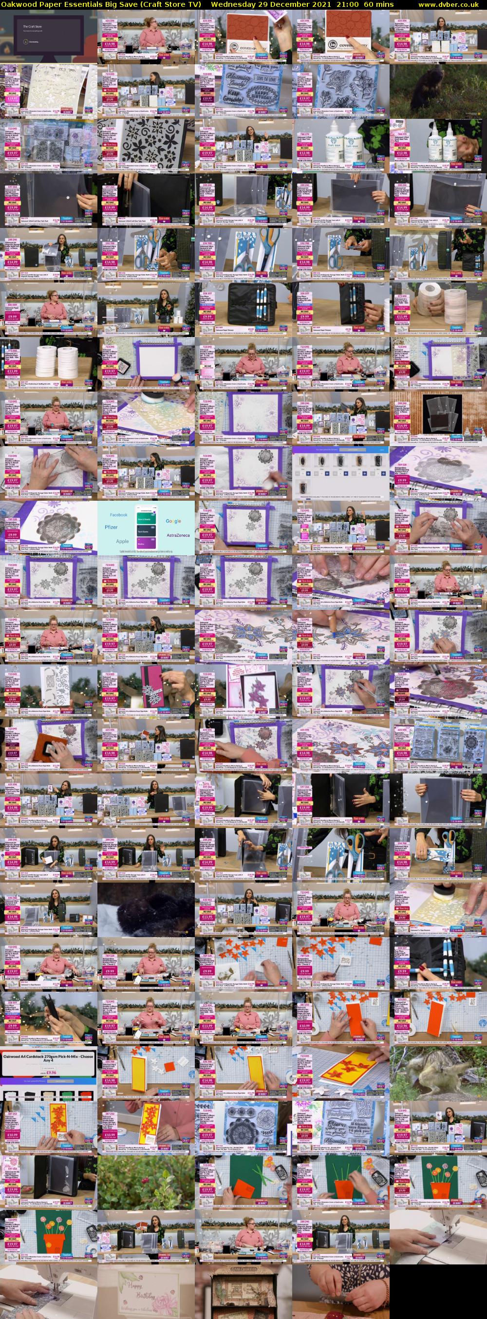 Oakwood Paper Essentials Big Save (Craft Store TV) Wednesday 29 December 2021 21:00 - 22:00