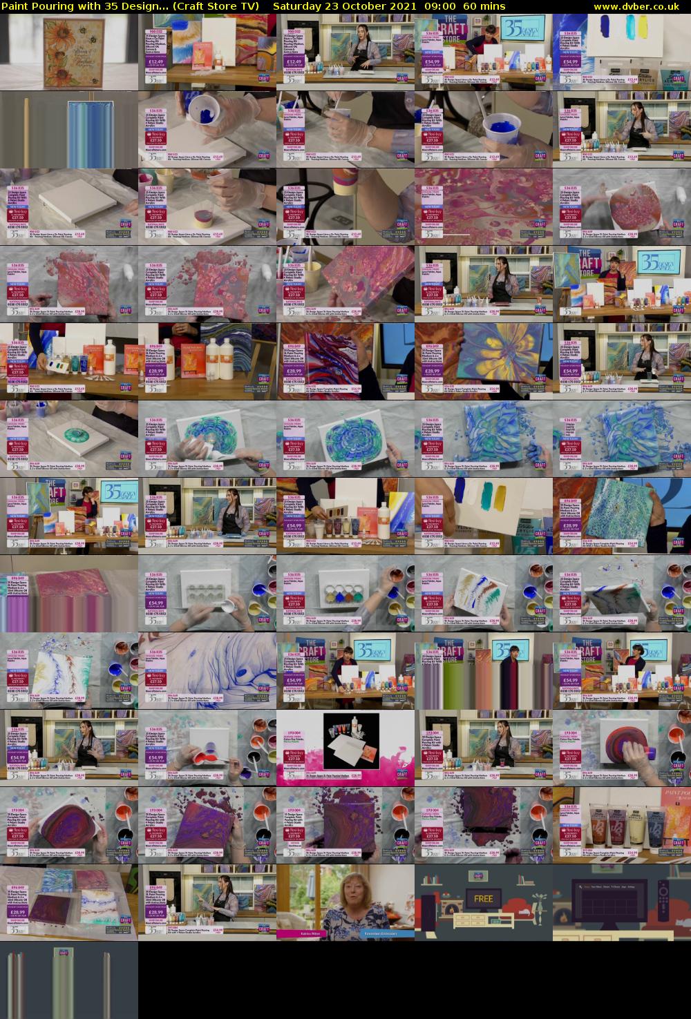 Paint Pouring with 35 Design... (Craft Store TV) Saturday 23 October 2021 09:00 - 10:00