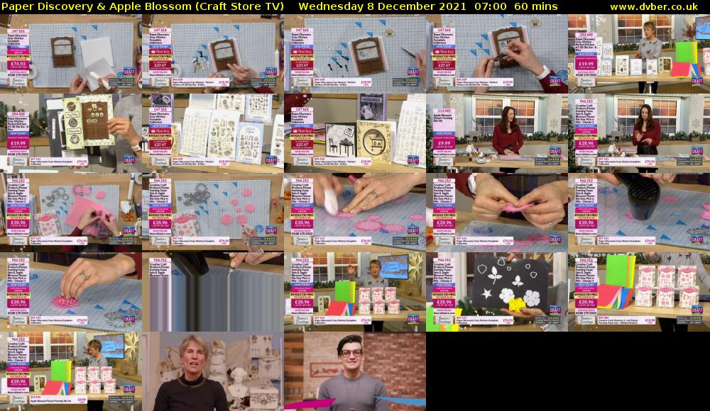 Paper Discovery & Apple Blossom (Craft Store TV) Wednesday 8 December 2021 07:00 - 08:00