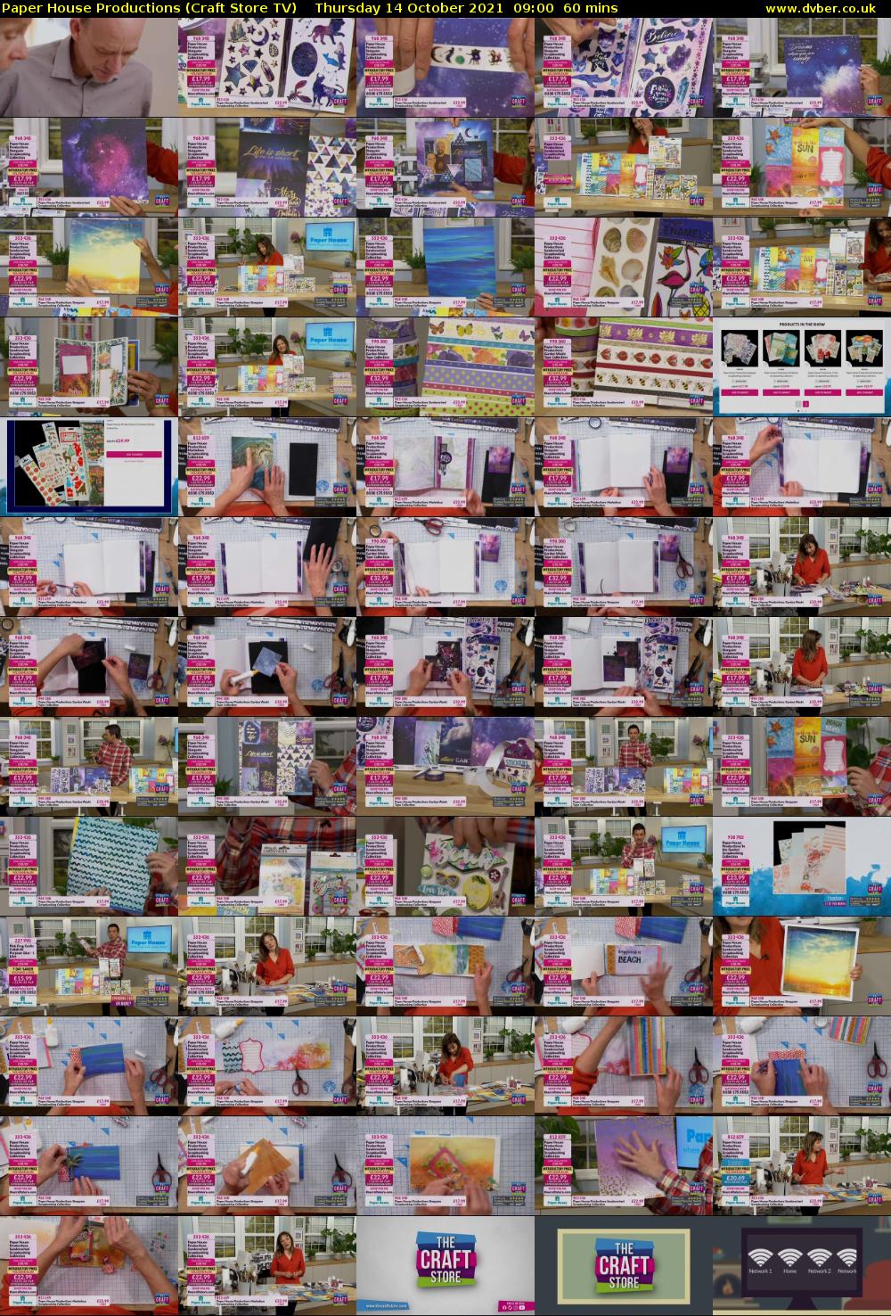 Paper House Productions (Craft Store TV) Thursday 14 October 2021 09:00 - 10:00
