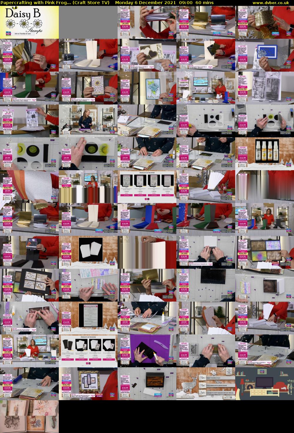 Papercrafting with Pink Frog... (Craft Store TV) Monday 6 December 2021 09:00 - 10:00
