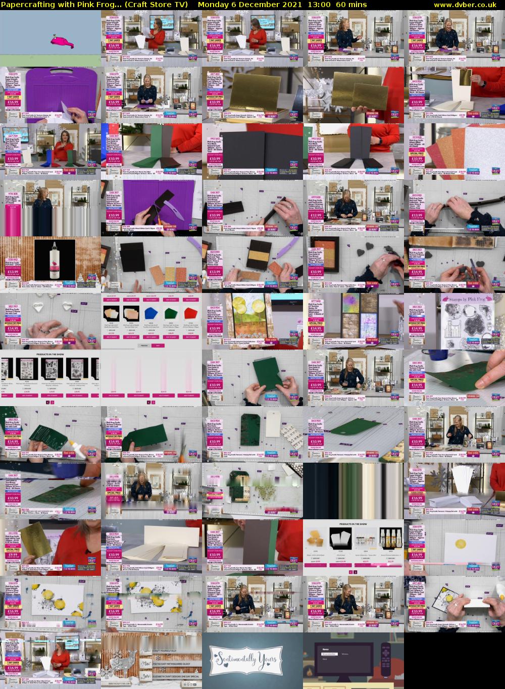 Papercrafting with Pink Frog... (Craft Store TV) Monday 6 December 2021 13:00 - 14:00