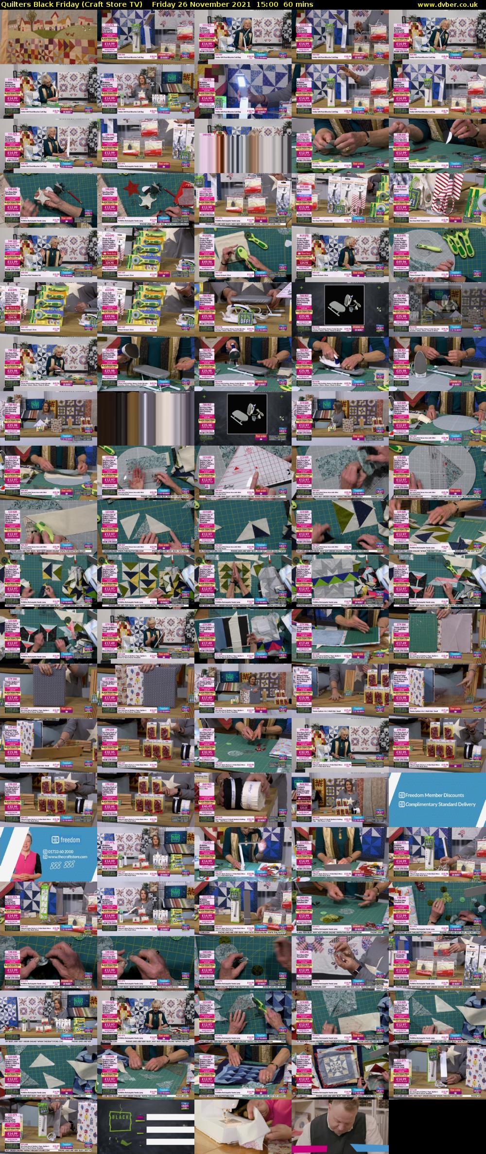 Quilters Black Friday (Craft Store TV) Friday 26 November 2021 15:00 - 16:00