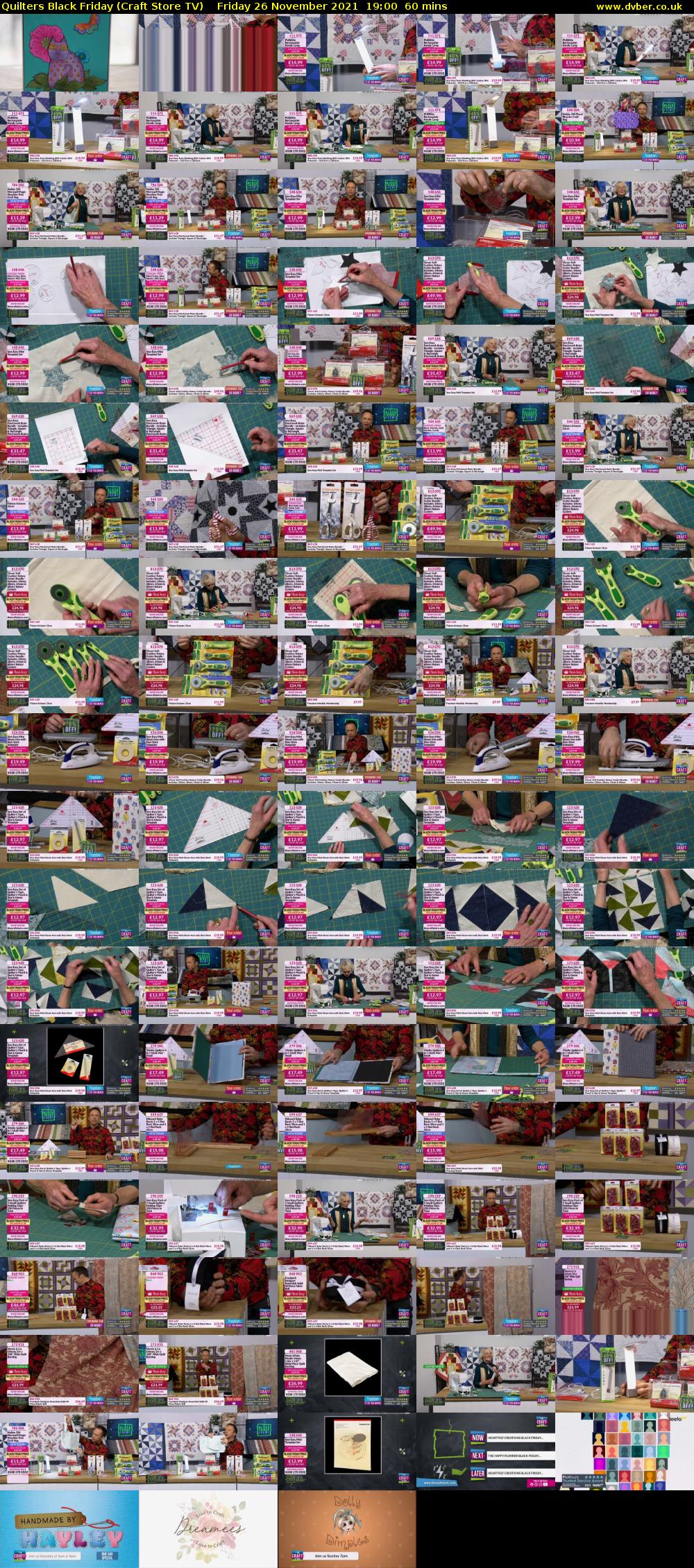 Quilters Black Friday (Craft Store TV) Friday 26 November 2021 19:00 - 20:00