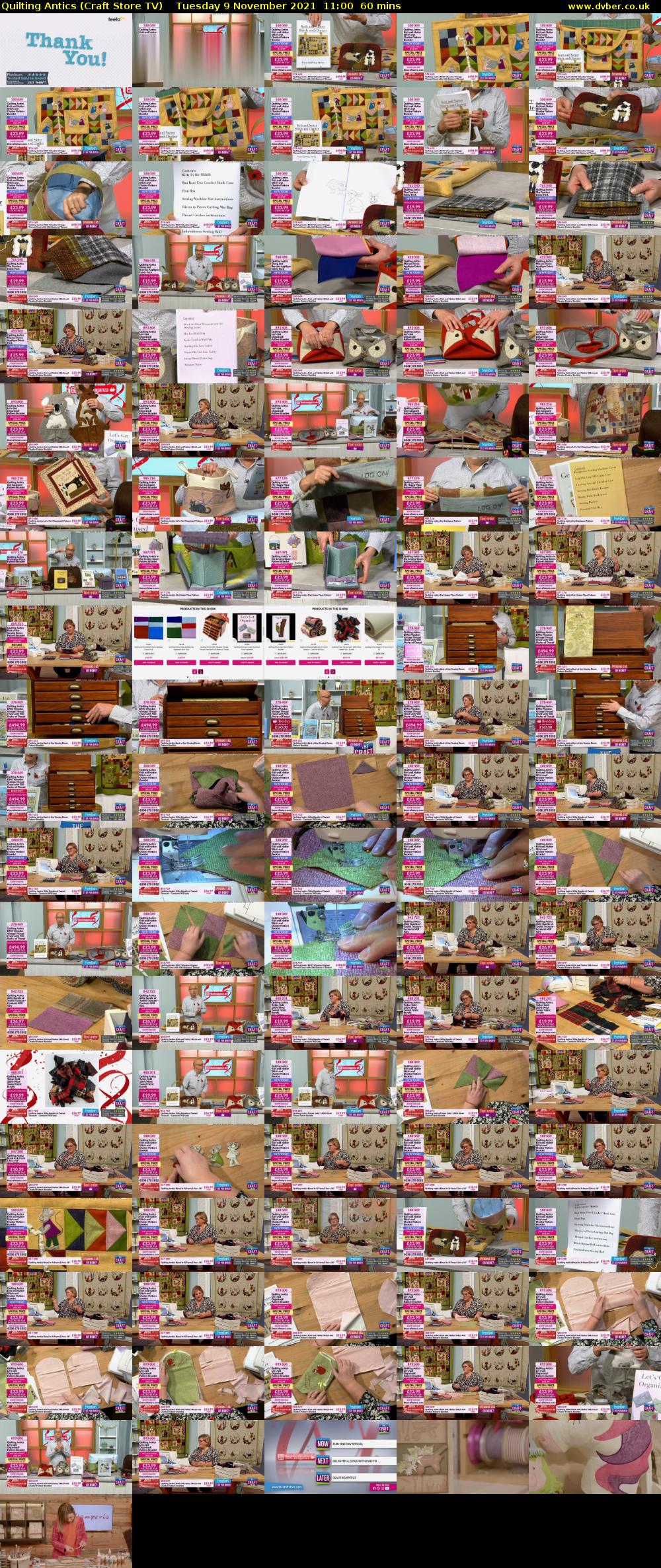 Quilting Antics (Craft Store TV) Tuesday 9 November 2021 11:00 - 12:00