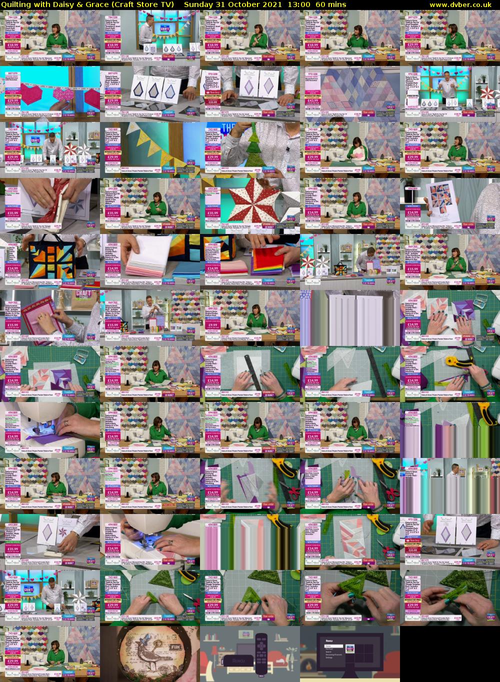 Quilting with Daisy & Grace (Craft Store TV) Sunday 31 October 2021 13:00 - 14:00