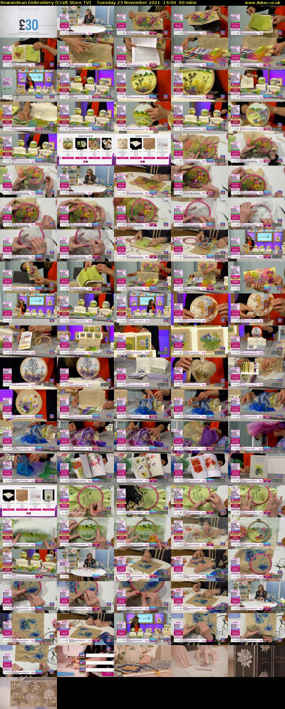 Rowandean Embroidery (Craft Store TV) Tuesday 23 November 2021 14:00 - 15:00