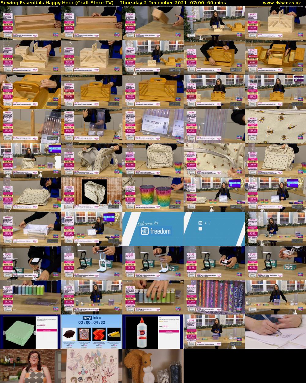 Sewing Essentials Happy Hour (Craft Store TV) Thursday 2 December 2021 07:00 - 08:00