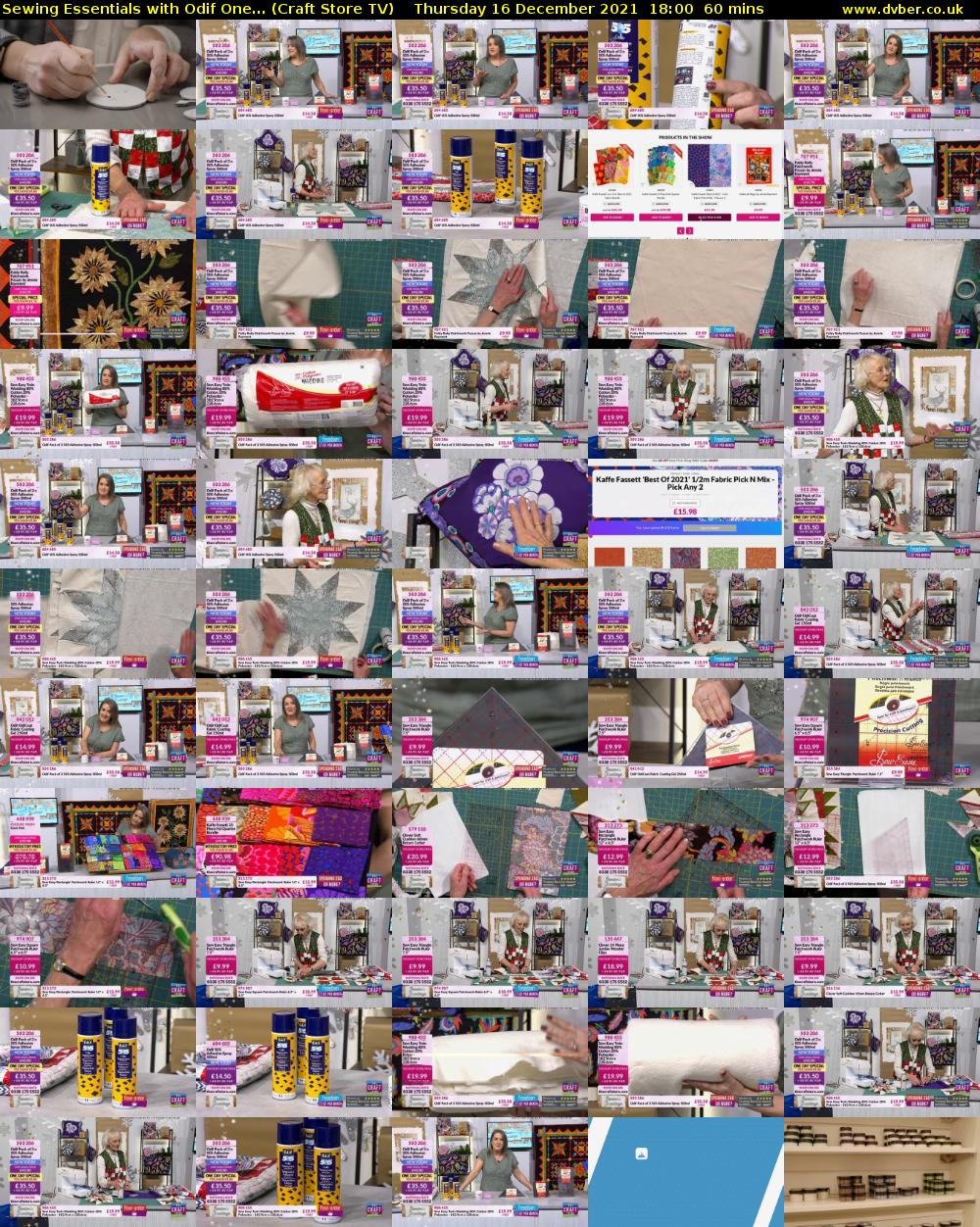 Sewing Essentials with Odif One... (Craft Store TV) Thursday 16 December 2021 18:00 - 19:00