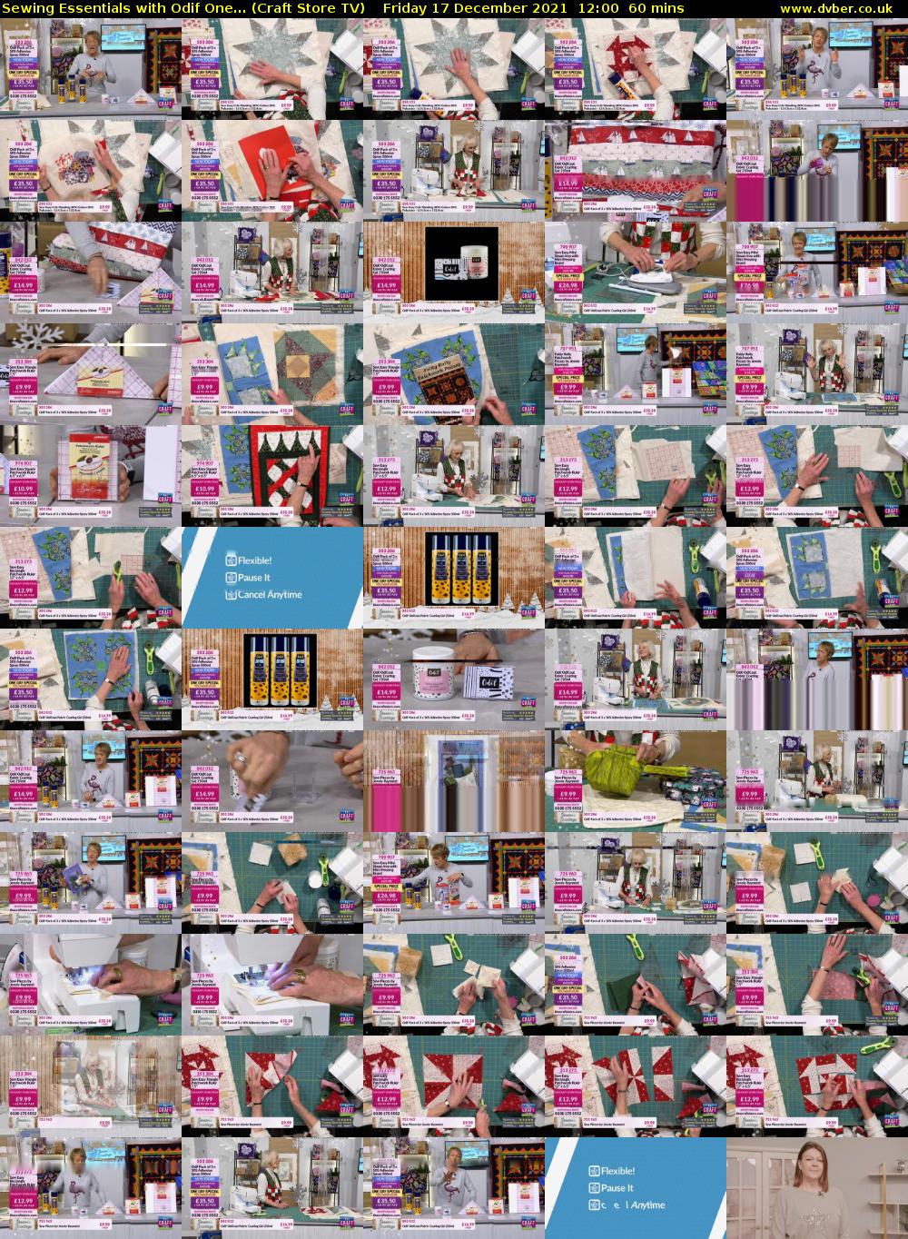 Sewing Essentials with Odif One... (Craft Store TV) Friday 17 December 2021 12:00 - 13:00