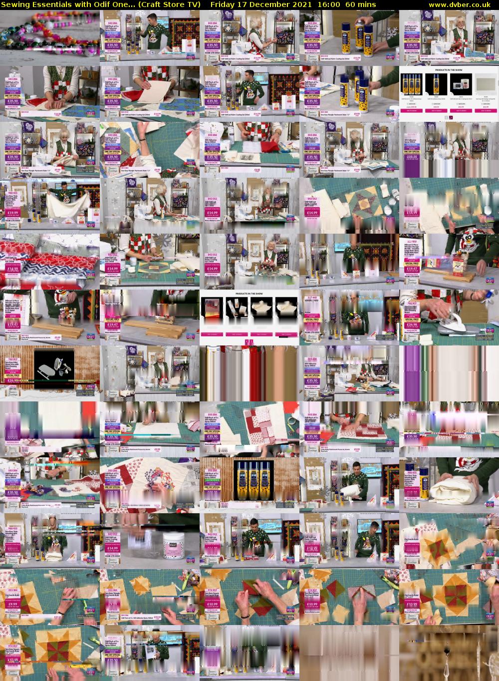 Sewing Essentials with Odif One... (Craft Store TV) Friday 17 December 2021 16:00 - 17:00