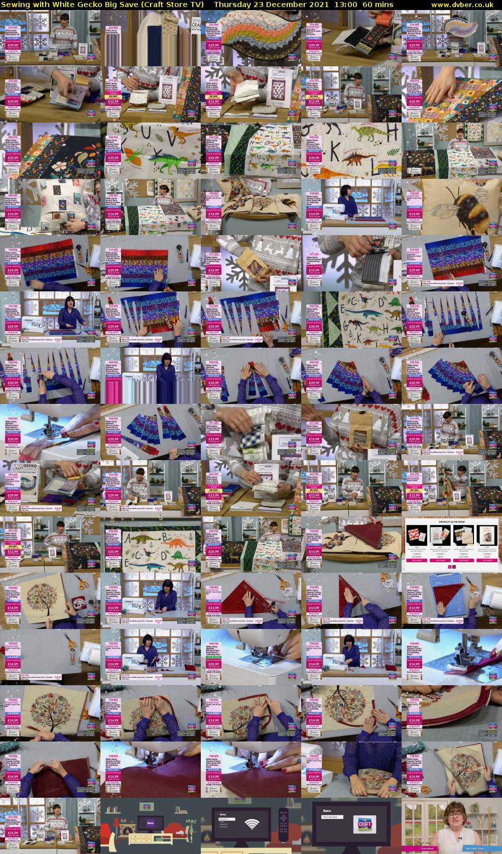 Sewing with White Gecko Big Save (Craft Store TV) Thursday 23 December 2021 13:00 - 14:00